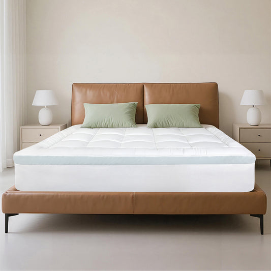 Gel Memory Foam Mattress Topper Double Size 137x190x8cm