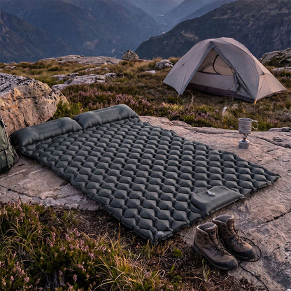 Camping Mattress Double Wide Grey 195x125x12.5cm