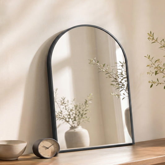 Yezi Wall Mirror Vanity Mounted Tempered Glass Aluminium Frame Bathroom Bedroom - 7