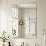 Frameless Wall Mirror Tempered Glass 60x45cm | HomeAndLiving