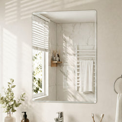 Frameless Wall Mirror Tempered Glass 60x45cm | HomeAndLiving