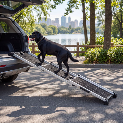 Dog Ramp Foldable Extendable Black 72x40x9.5cm