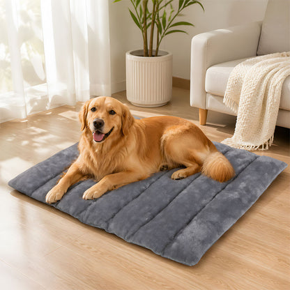 Large Plush Dog Bed Grey 101x71x3cm