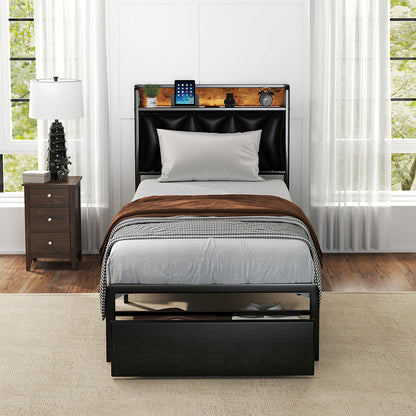 Black bed frame 83x38x23.5cm