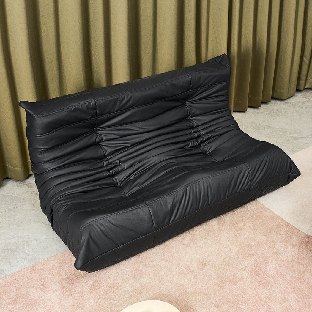 Minimalist 2 Seaters Floor Sofa Caterpillar Lounge  Comfortable