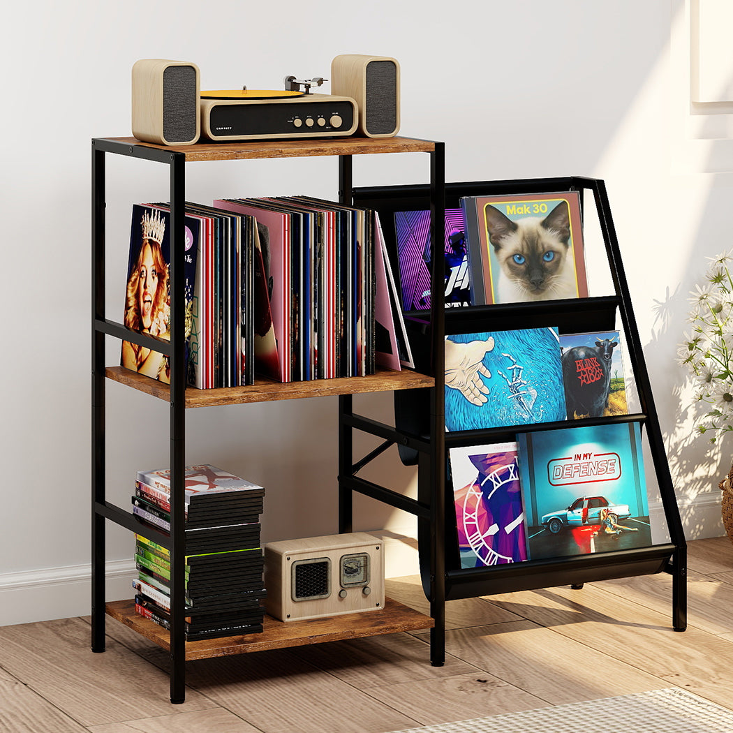 Vinyl Record Stand 3 Tier 84x30x74cm