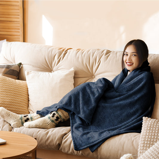 Premium Electric Throw Blanket Heated Timer Bedding Washable Warm