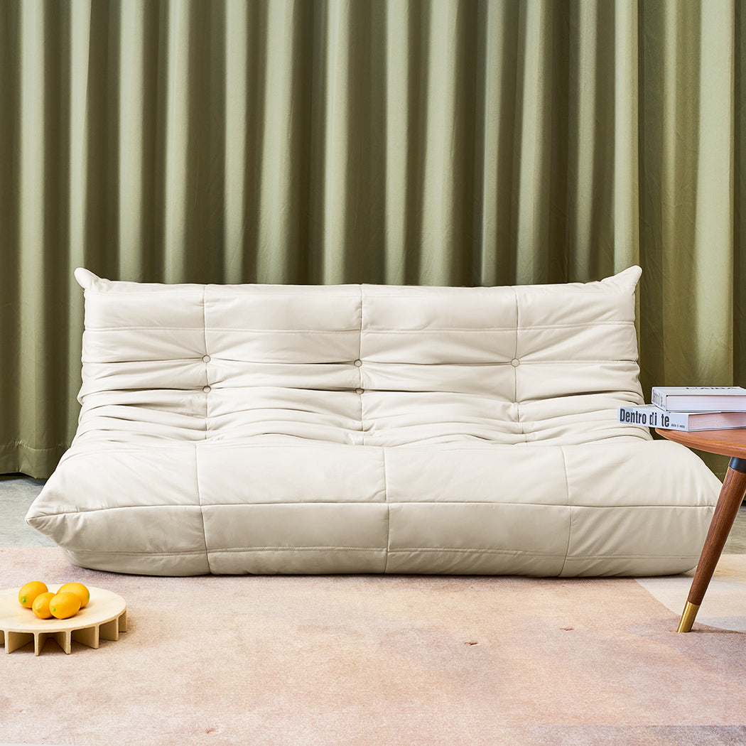 Compact 3 Seaters Floor Sofa Caterpillar Lounge  Comfortable Design