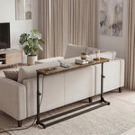Sofa Console Table Power Ports Adjustable Height | HomeAndLiving