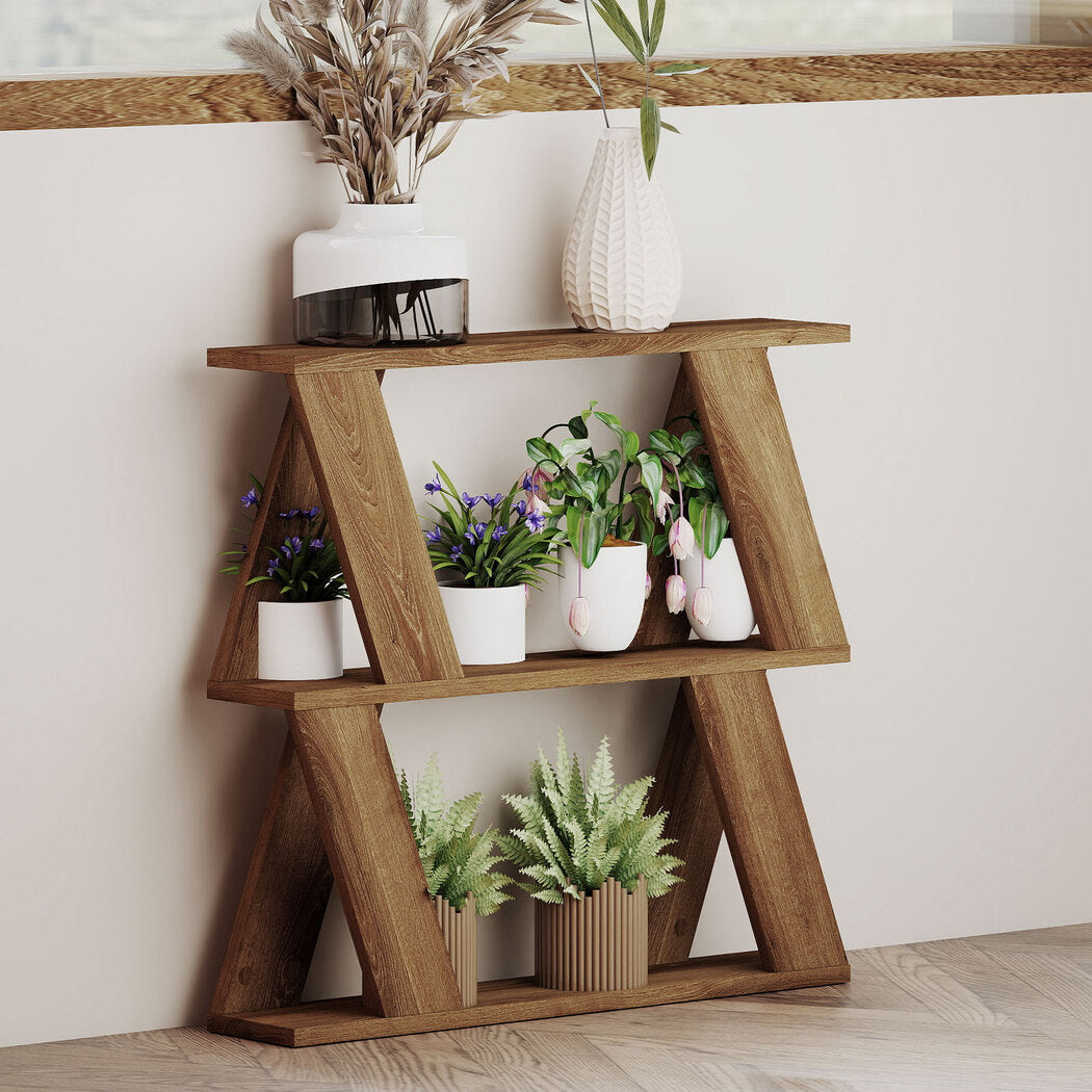 Slim Coffee Table Storage Oak 60x22x56.5cm