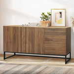 Functional Buffet Sideboard Storage Cabinet Walnut  Space-Saving