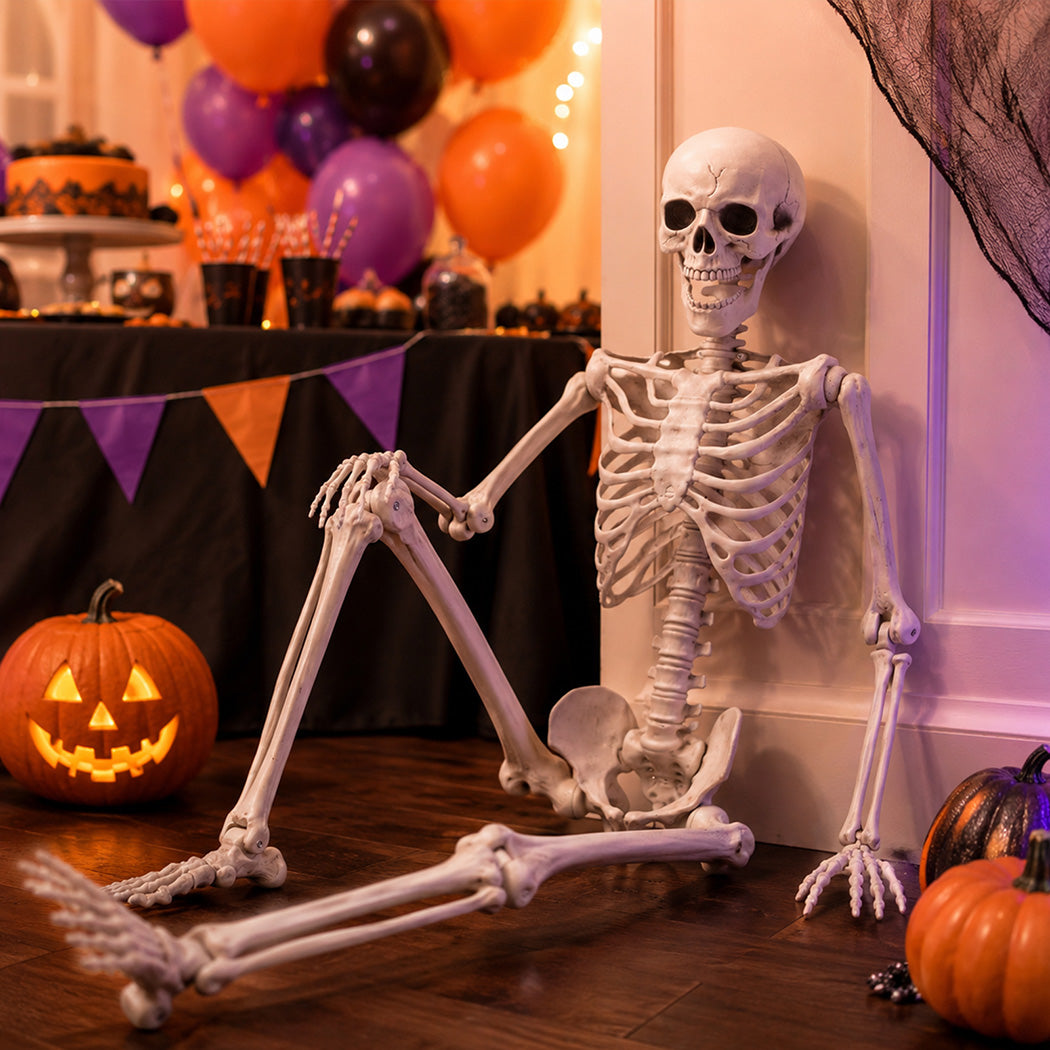 Life Size Skeleton Decoration White 165x36x11cm