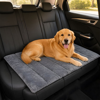 Large Plush Dog Bed Grey 101x71x3cm