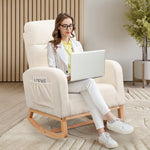 Stylish Rocking Chair Ottoman Footrest With Side Pocket  Comfortable