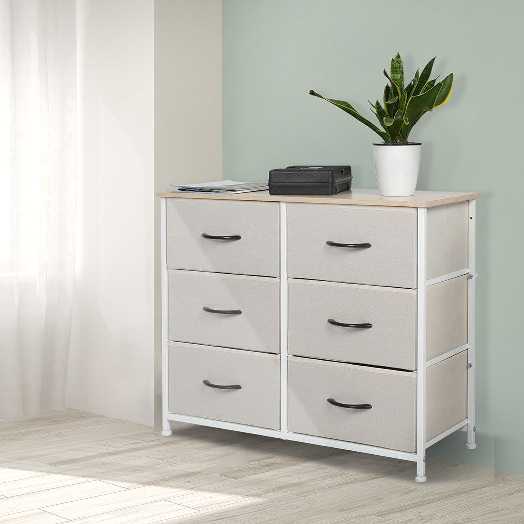 Beige Storage Cabinet Tower 80x30x63cm