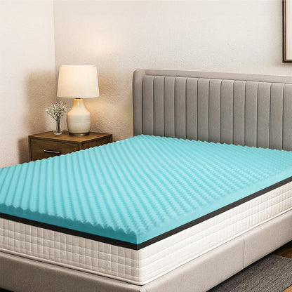 Gel Memory Foam Mattress Topper Double Cool 190x137x8cm