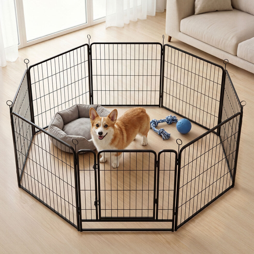 Dog Playpen Folding Steel Enclosure 68x80cm