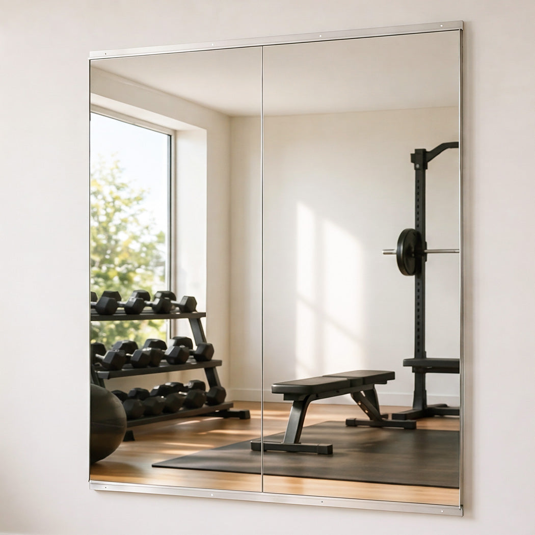 Full Length Gym Mirror Wall Mount 2 Pack | HomeAndLiving