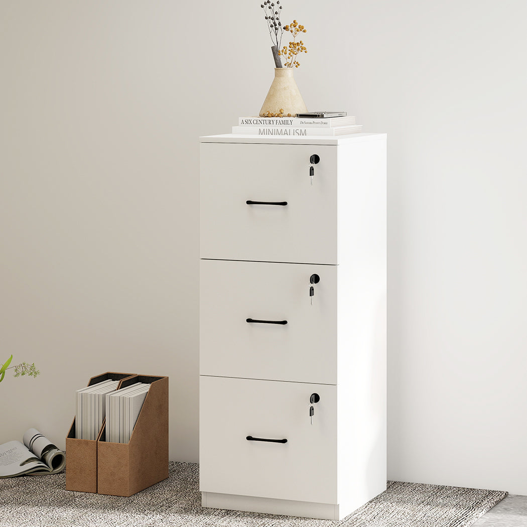 File Cabinet 3 Drawer Storage 41x41x103cm