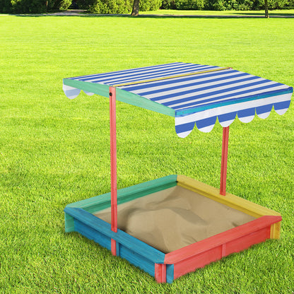 Wooden Sandbox 120cm Natural 120x120cm