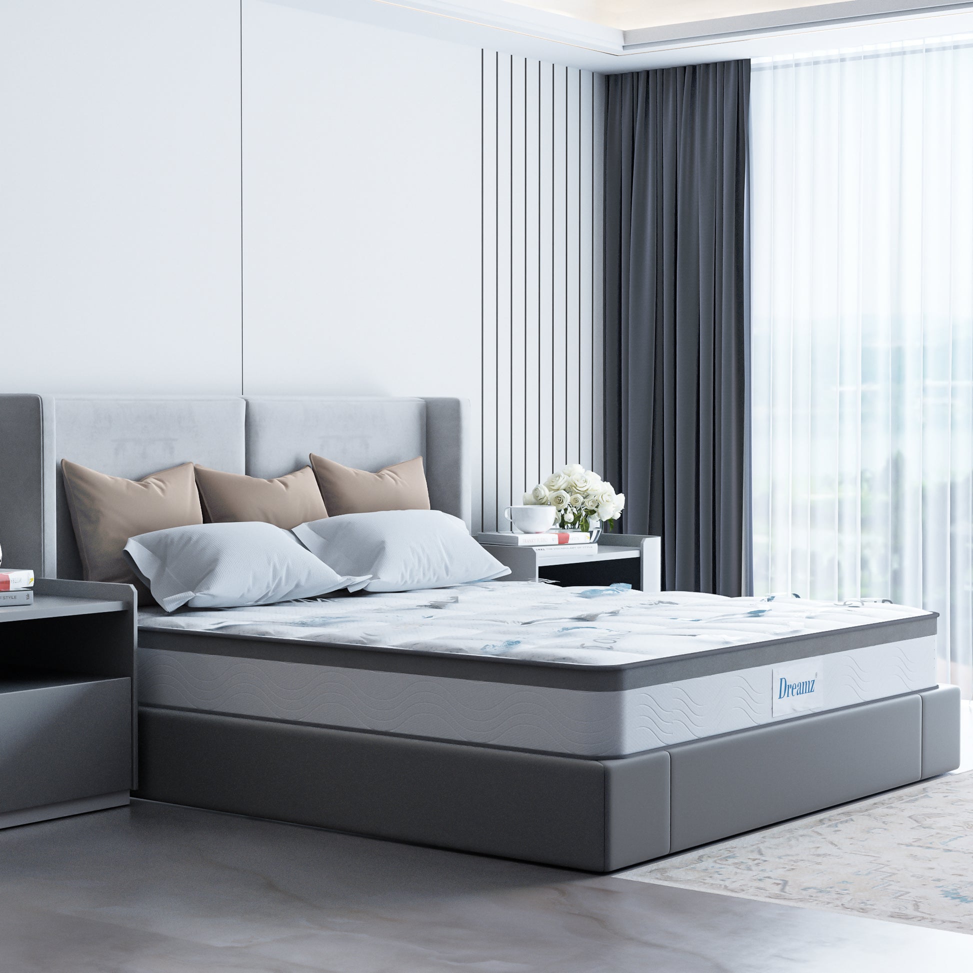 Versatile Spring Mattress Bed Pocket Tight Queen  Foldable Function