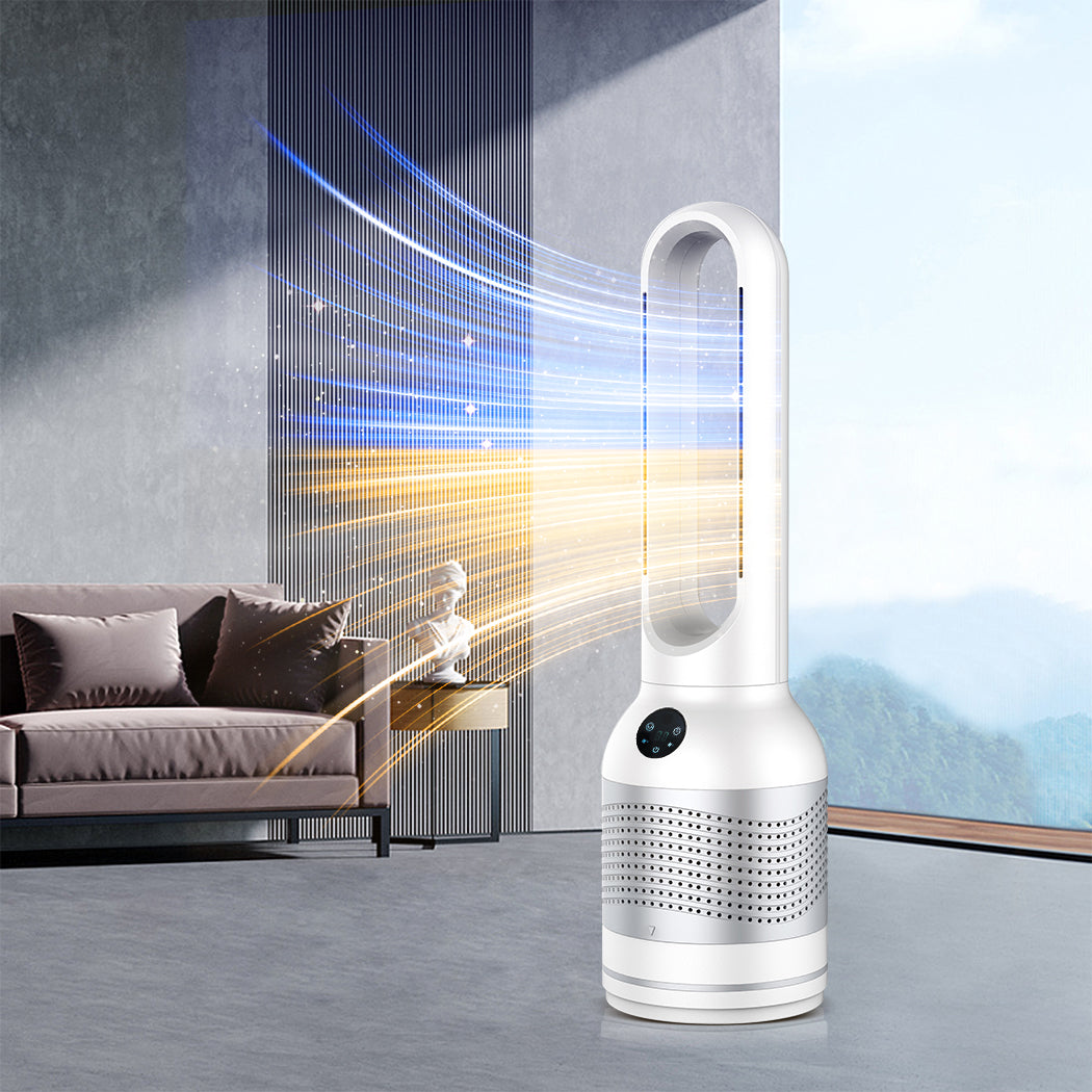 Ergonomic Bladeless Fan Cooler & Heater & Purifying air  Soft Cushion