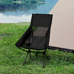 Versatile Camping Chair Folding Outdoor Large Black  Foldable