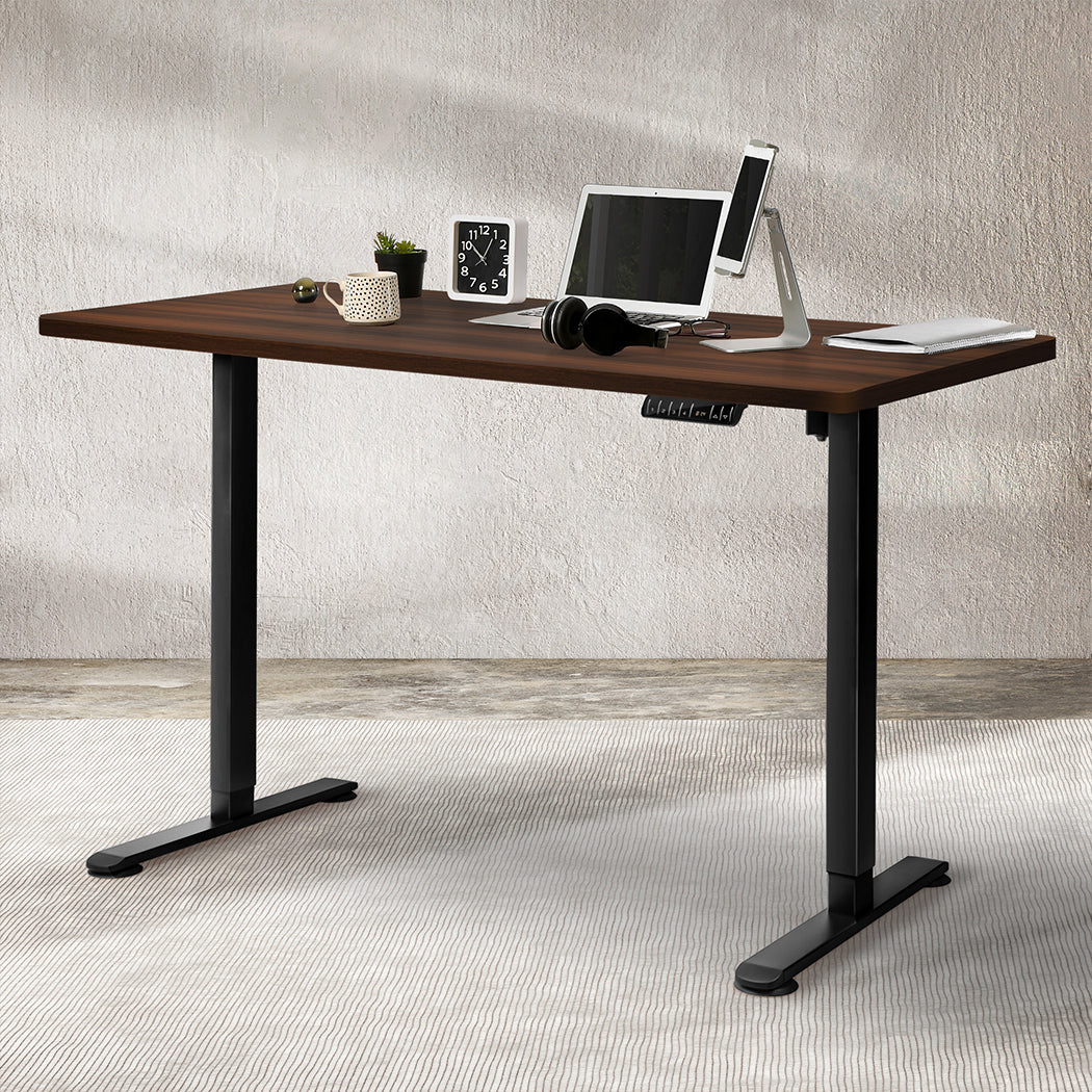 Premium Motorised Standing Desk Height 120cm Walnut 800x 1.5MM