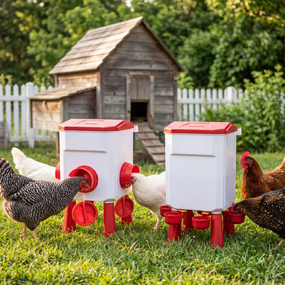 Pawz Auto Chicken Feeder and Waterer Set 12kg 11L Gravity Food Water Dispenser