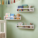 Kids Floating Wall Shelves Pine Wood 3 Pack | HomeAndLiving