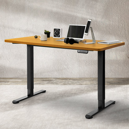 Contemporary Motorised Standing Desk Adjustable 120cm Natural 800x