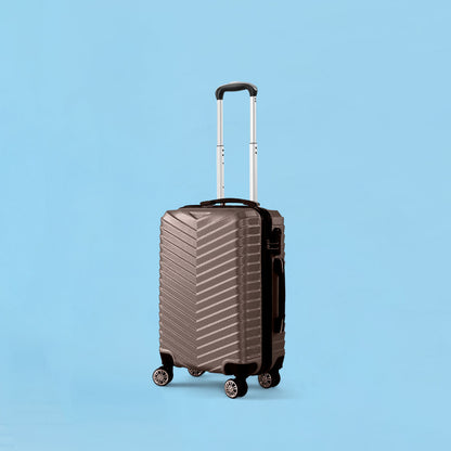 Slimbridge 20" Carry On Travel Luggage Coffee 20 inch 56x36x26cm, view 8