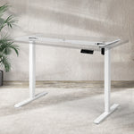 Contemporary Motorised Standing Desk Frame White Single Motor  High