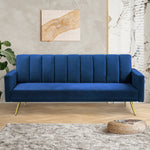Stylish Sofa Bed Convertible Velvet Lounge Recliner Couch Sleeper 3