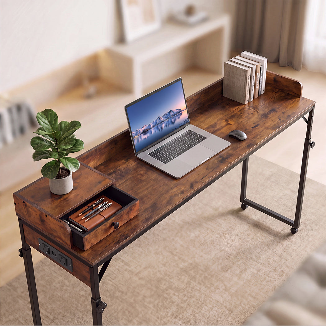 Overbed Table Mobile Brown 180x39x109cm