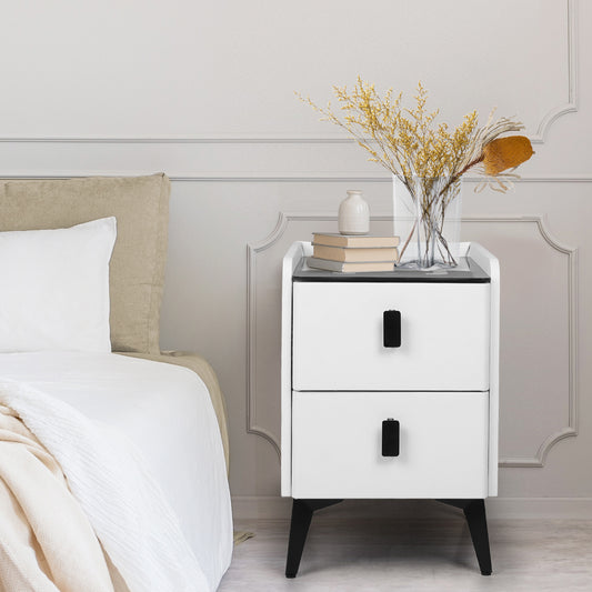 Bedside Table With LED Lights 30x40x46cm