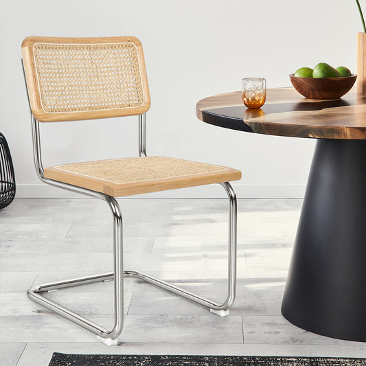 Luxury 2x Rattan Chair Dining Chairs  Scandi Inspired Design