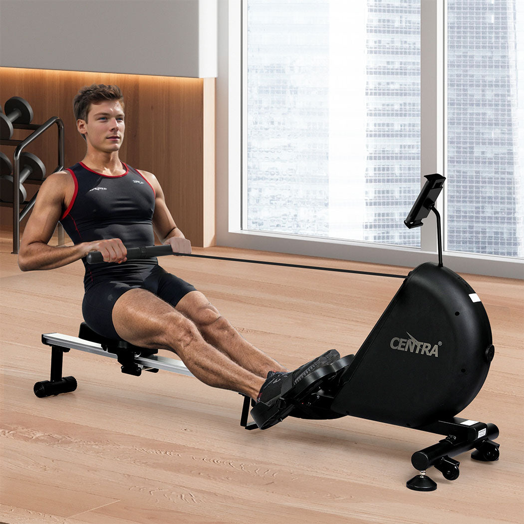 Smart Rowing Machine Black 167x55x79cm