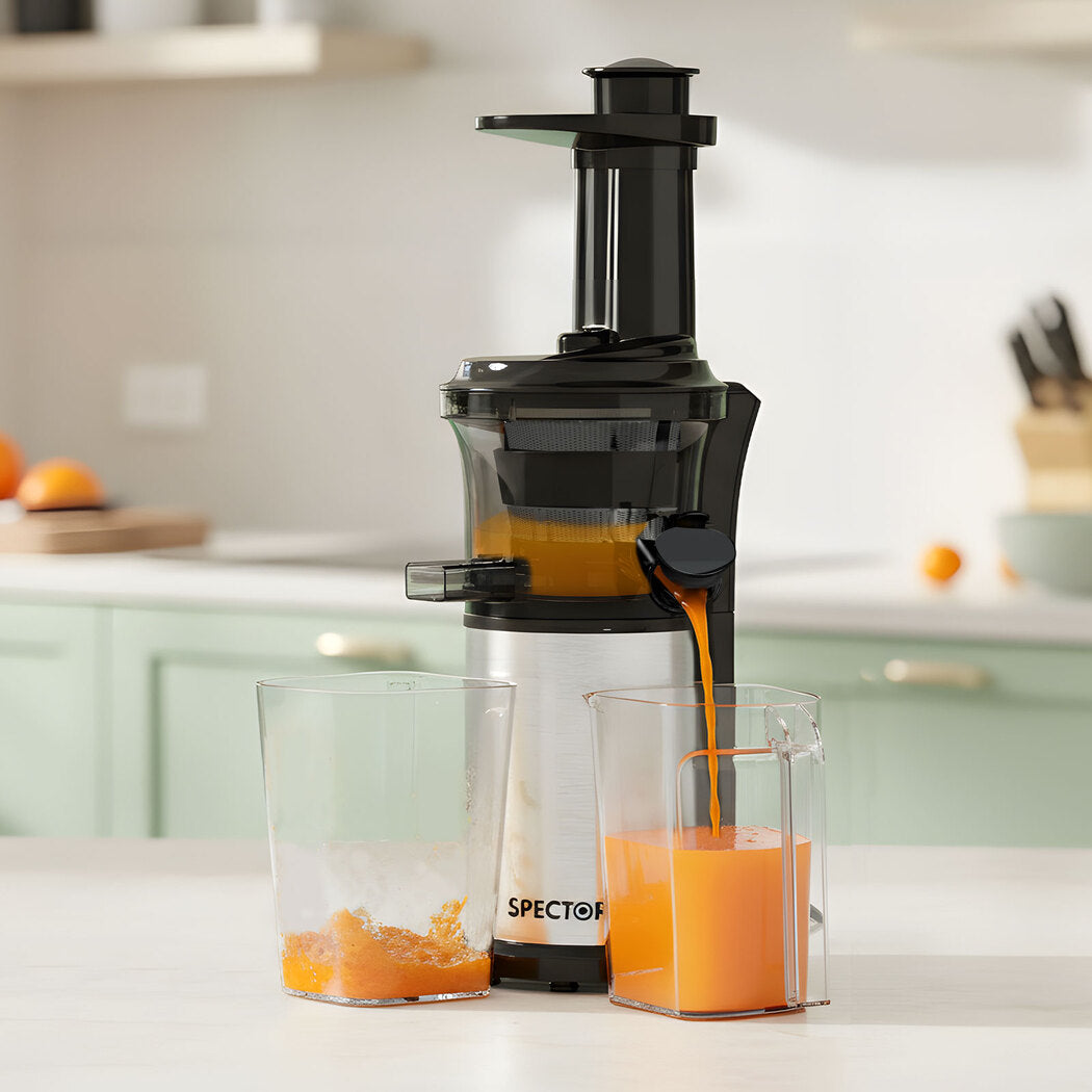 Cold Press Juicer Quiet Operation 18.5x17.7x41.8cm