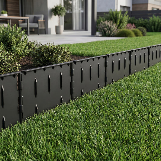 Garden Edging Lawn Edging Garden Fence 26.7m Modular Black PP PE