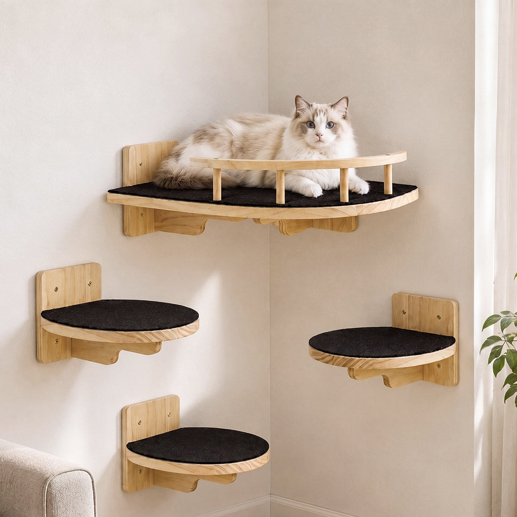 Cat Wall Shelf Corner Tree 22.5x19.3x1.8cm