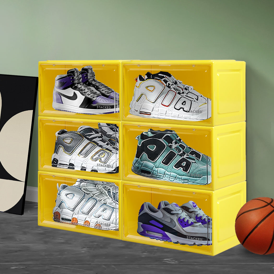 Sneaker Display Case Yellow 35.5x26x21cm