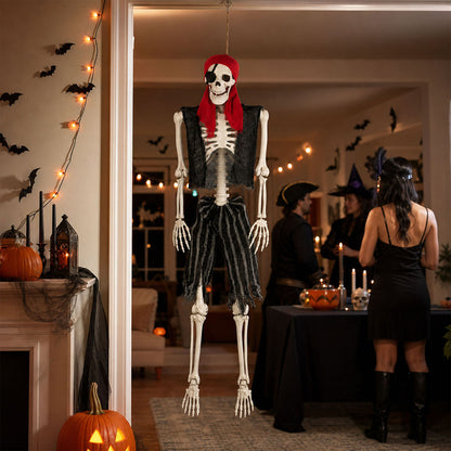 Life Size Pirate Skeleton Decor 166x38x17cm