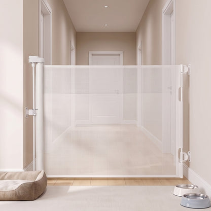 Retractable Baby Gate 150cm Grey 150x9x85.7cm