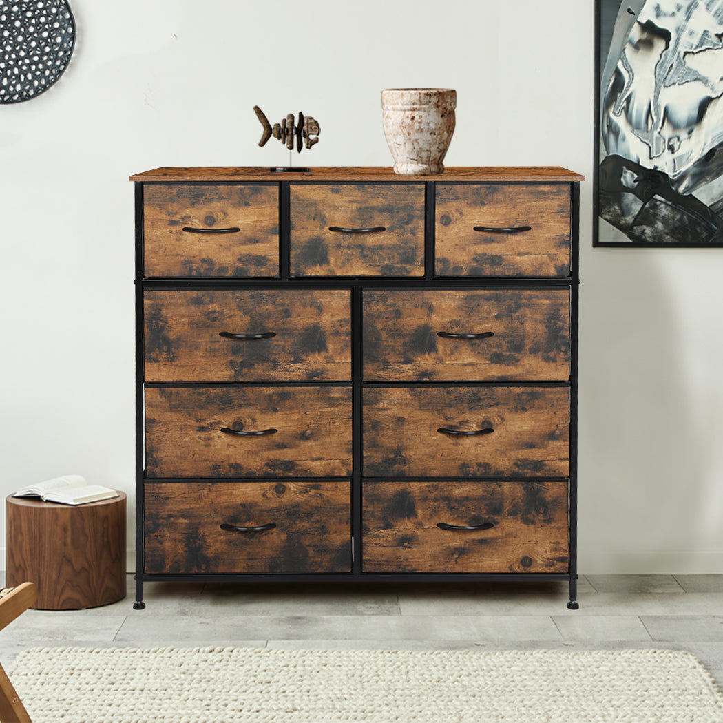 Storage Cabinet Tower Brown Fold 100x30x99cm