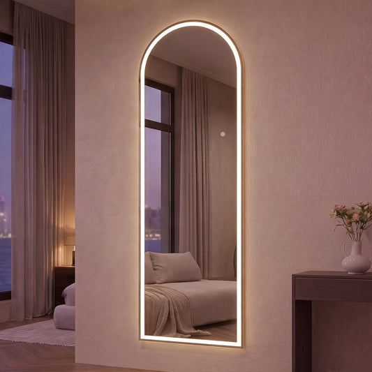165cm Arched LED Full Length Mirror Floor Stand | HomeAndLiving