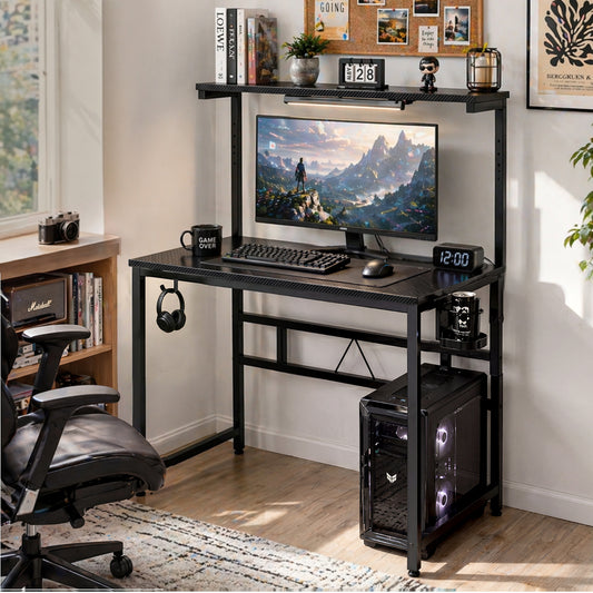 Gaming Table Spacious Wear Resistan Stable Computer Desk Earphone Hook