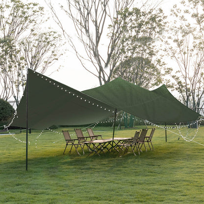 Green Tarpaulin Waterproof 4x3m 4x3cm