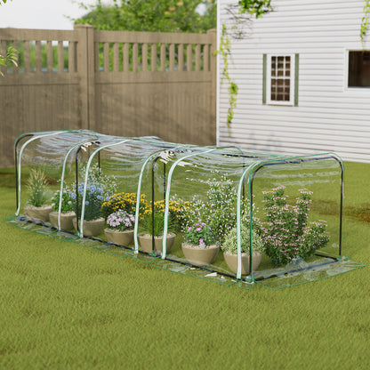 Greenhouse Tunnel Transparent Steel 80x80cm