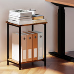 2-Tier Industrial Side Table Nightstand | HomeAndLiving